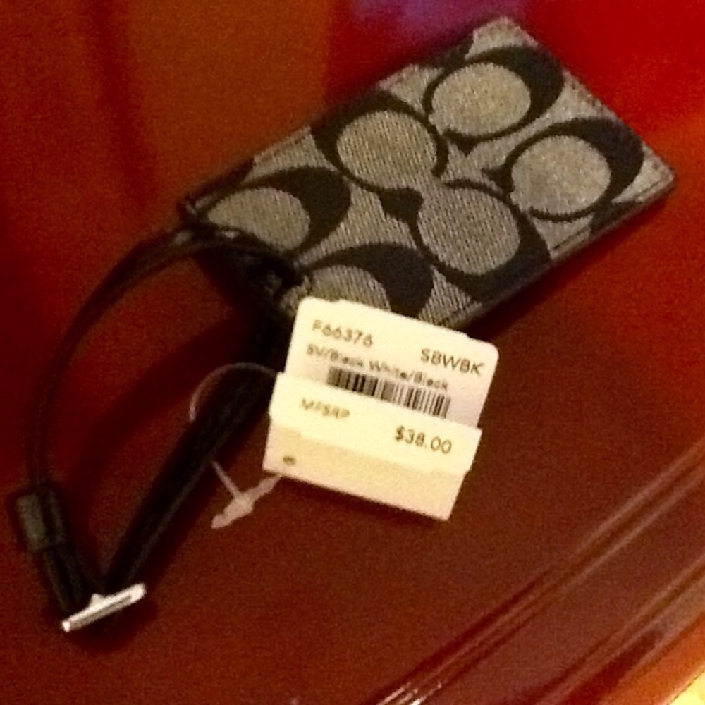Coach luggage tag
